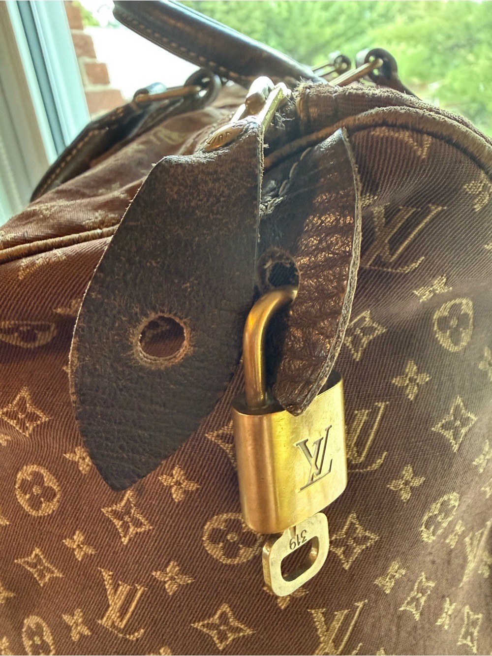Louis Vuitton Brown Canvas Monogram Speedy with Dark Leather Trim - Picture 5 of 14